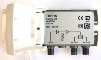 Усилитель сигнала DVB T2 на 2 выхода AS039 TERRA